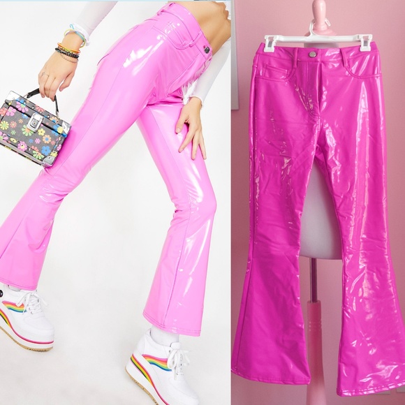 pvc flare pants